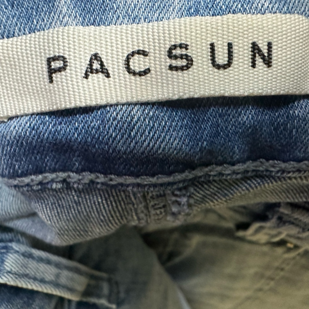 PACSUN Men's Stacked Skinny Active Stretch Light Blue Denim Jeans 28x30 - Picture 3 of 6